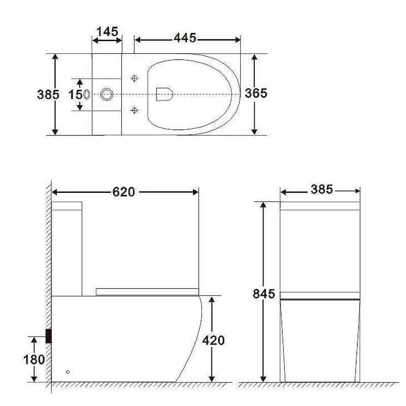 Унитаз-компакт BelBagno Amanda BB051CPR/BB051SC c сиденьем микролифт, белый