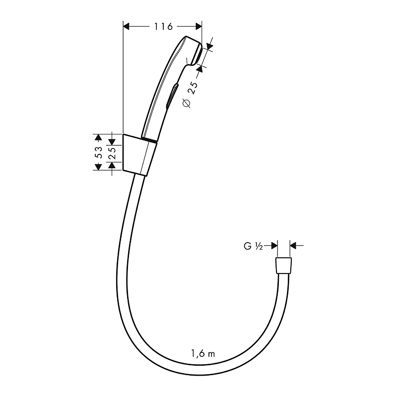 Гигиенический душ Hansgrohe 32128990 золото