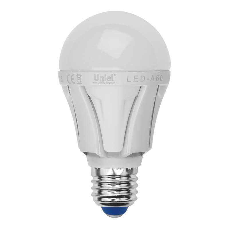 Лампа светодиодная Uniel E27 10W 3000K матовая LED-A60 10W/WW/E27/FR PLP01WH UL-00001524