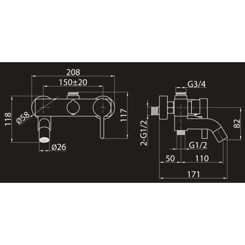 Душевая система Elghansa Shower Systems 2330524-2K (Set-25-New) хром