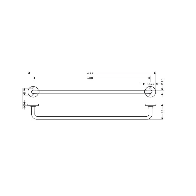 Полотенцедержатель Axor Universal Circular 42860700 белый