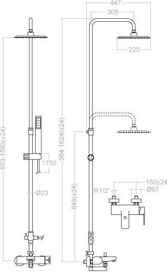 Душ Ramon Soler Rs-Q 9355RPK225