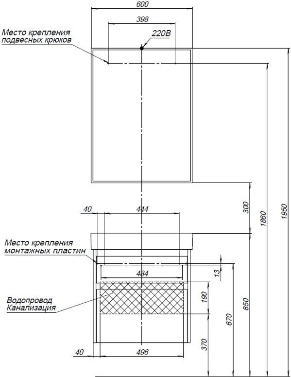 Тумба под раковину Aquanet Nova Lite 60 00242575 белый