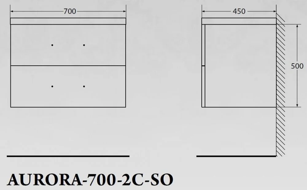 Тумба под раковину BelBagno Aurora AURORA7002CSORT коричневый