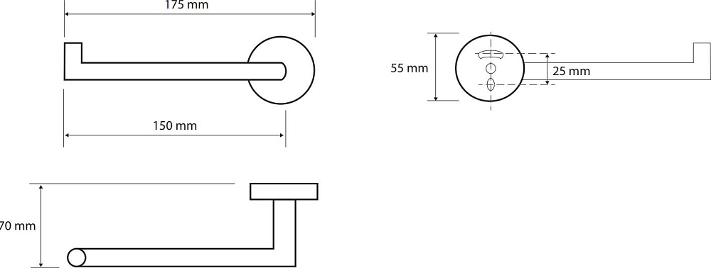 Держатель туалетной бумаги Bemeta White L 104212034L белый матовый