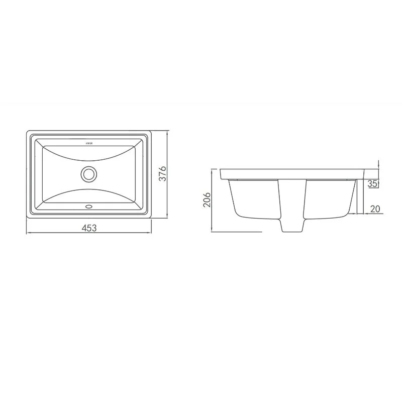 Раковина Arrow AP4030E белый