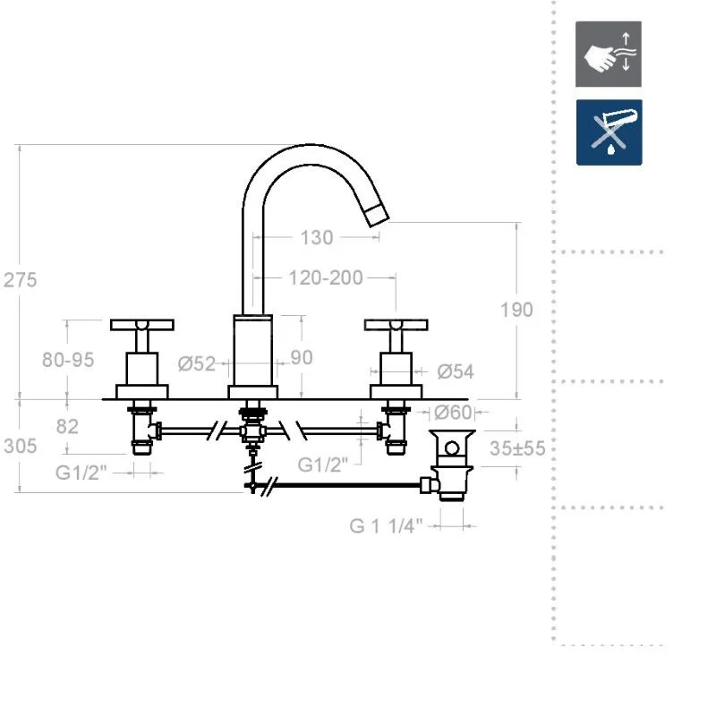 Смеситель для раковины Ramon Soler Rs Cross 6242VA1167 хром