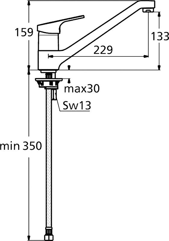 Смеситель Ideal Standard Slimline II B8995AA для кухонной мойки