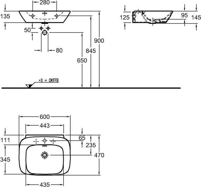 Раковина 60 см Geberit (Keramag) Silk 121660000, белый