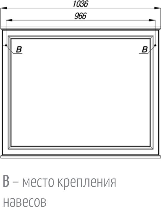 Зеркало Aquaton Идель 105 1A197902IDM90, дуб верди