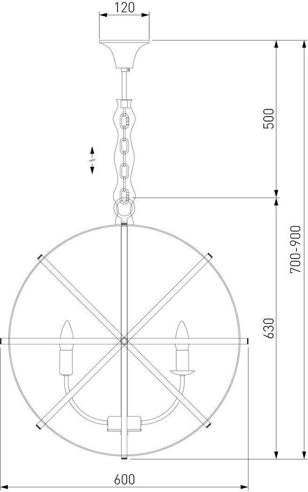 Подвесная люстра Eurosvet Santi 60139/6 золото