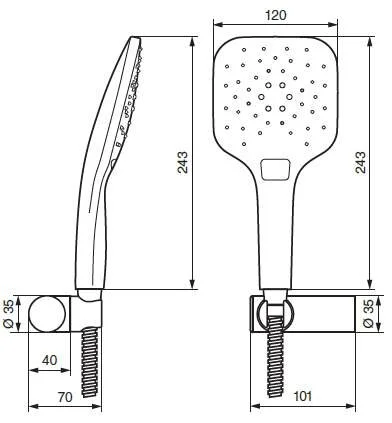 Душевая лейка Emmevi 163CR хром