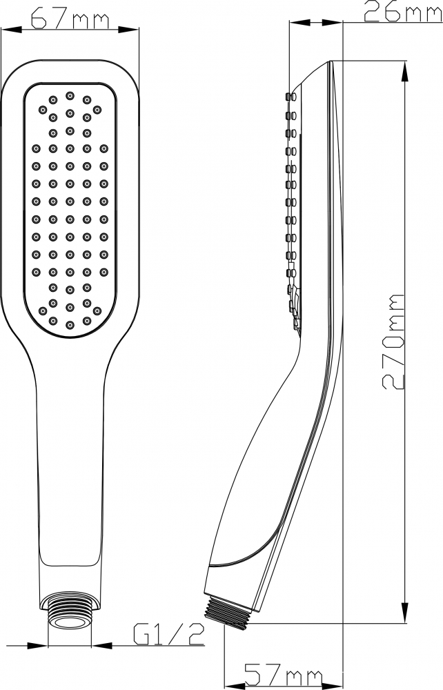 Душевая лейка Gllon S8008CP