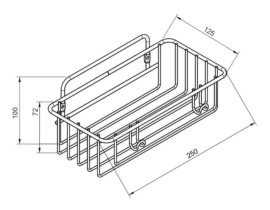 Полка Tekno-tel ES094SSM хром