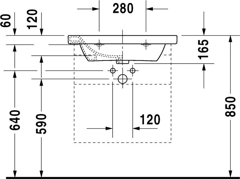 Раковина 65 см Duravit DuraStyle 2320650000