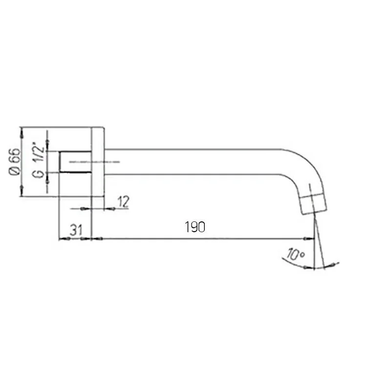 Излив  Paini COX 78PZ207CAN19 черный