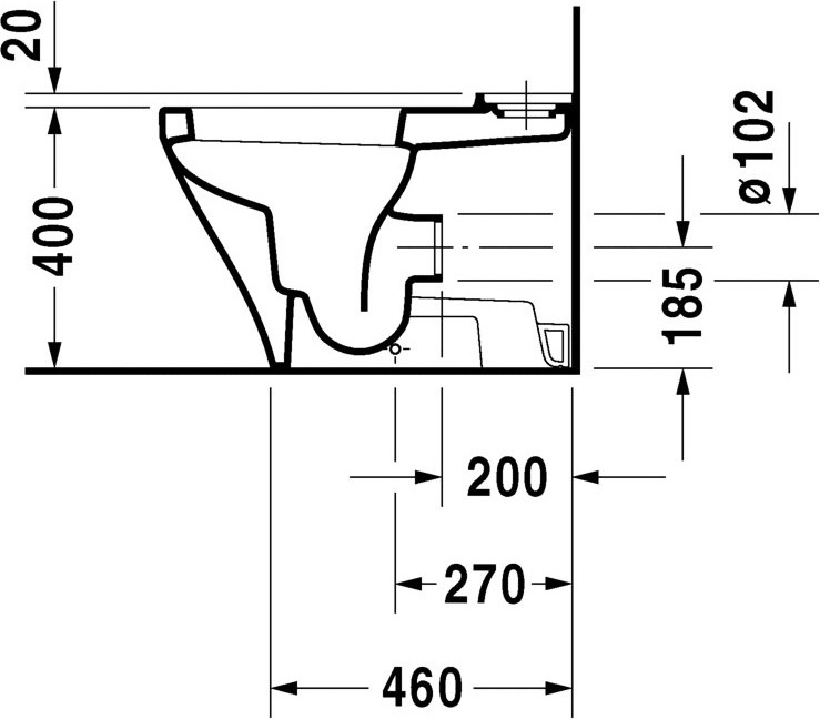 Чаша для унитаза-компакта Duravit DuraStyle 2155090000