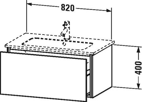 Тумба под раковину 82 см Duravit L-Cube LC614102222 белая