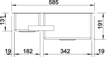 Кухонная мойка Blanco Claron 340/180-IF 521607 чаша слева