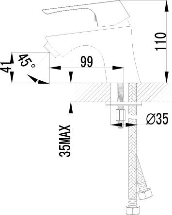 Смеситель Lemark Unit LM4556C для раковины