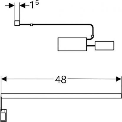 Универсальная подсветка 48 см Geberit 501480000