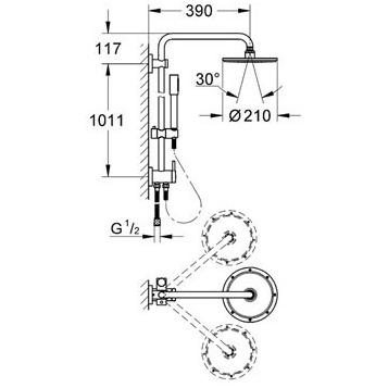 Душевая система Grohe Rainshower 27419000