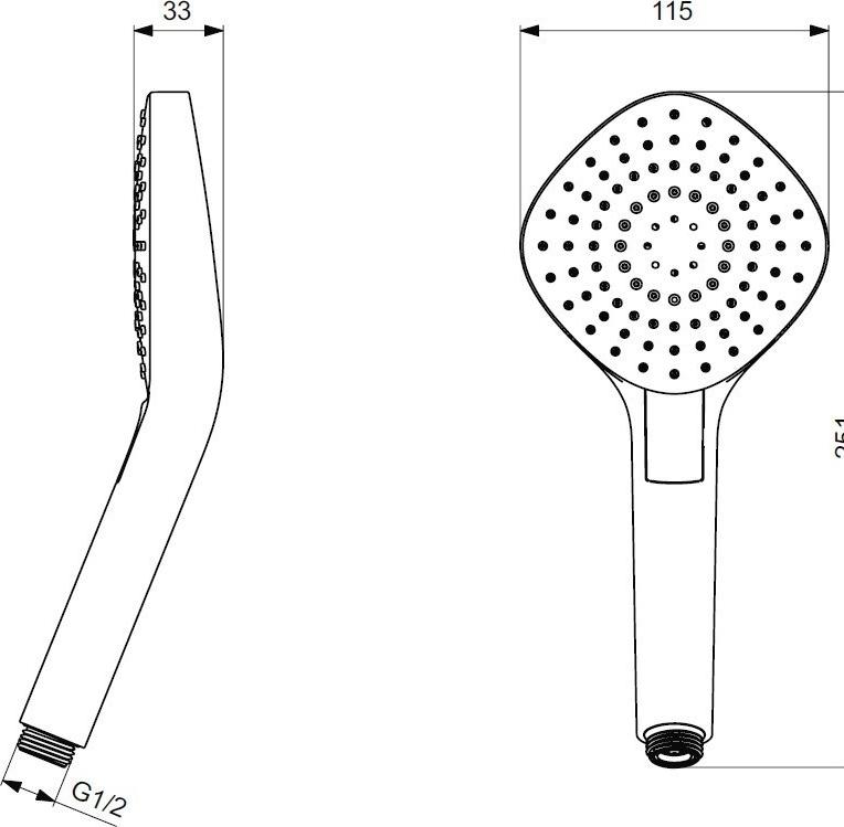 Ручной душ Ideal Standard Ideal Evo B2232AA, хром