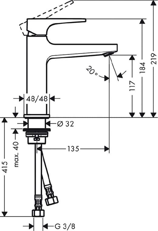 Смеситель для раковины Hansgrohe Metropol 32508000, хром