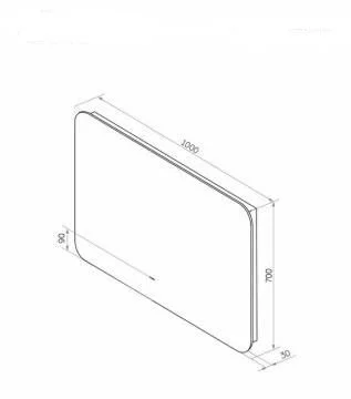 Зеркало Континент Burzhe ЗЛП2290 белый