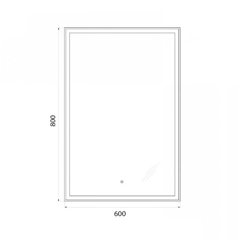 Зеркало BelBagno SPC SPC-GRT-800-600-LED-BTN белый