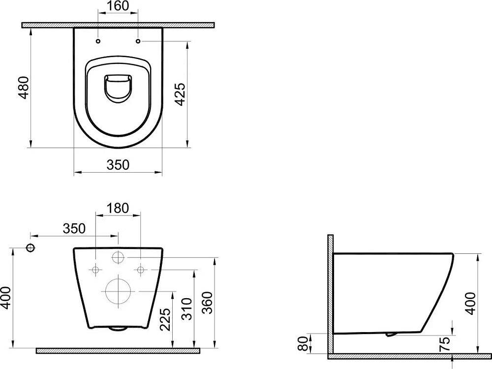 Унитаз подвесной Stworki Merlingen MWH48, 21140361010010001