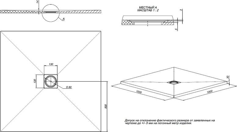 Душевой поддон из искусственного камня Allen Brau Priority 100x100 8.31005-21, белый камень