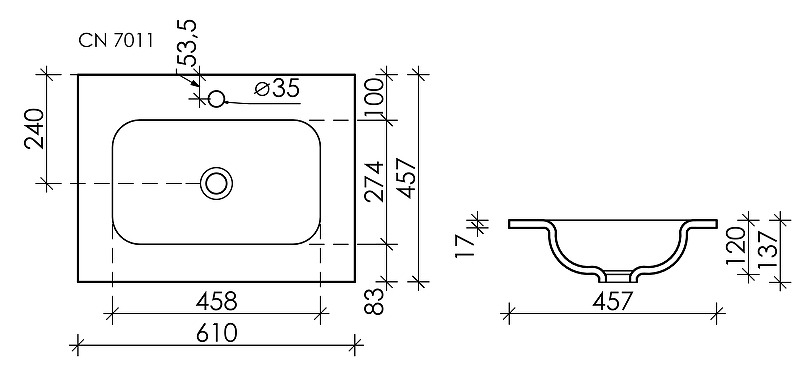 Раковина Ceramica Nova Element CN7011, белый