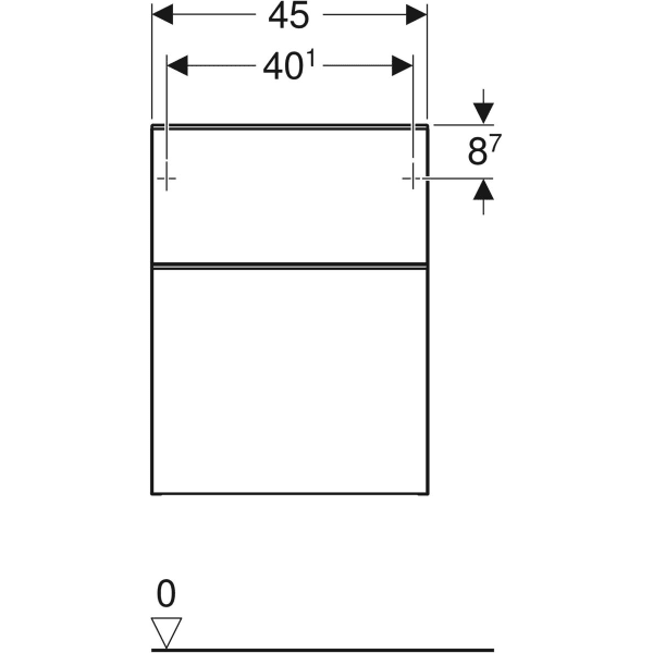 Шкаф 45 см Geberit Smyle Square 500.357.JR.1, пекан