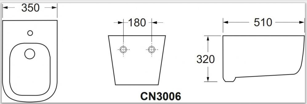 Подвесное биде Ceramica Nova New Day CN3006