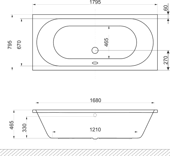 Акриловая ванна Excellent Oceana 180x80