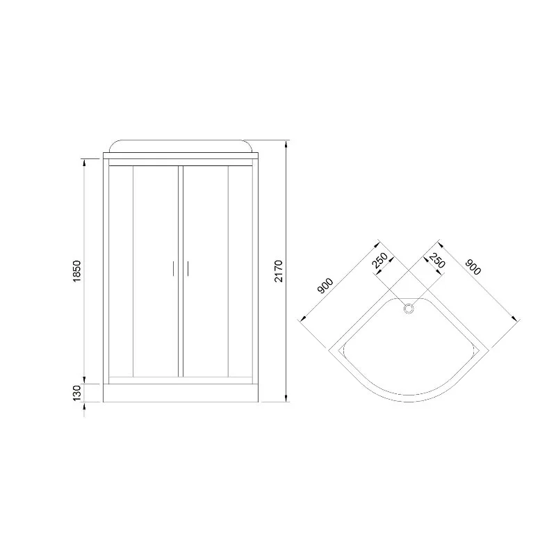 Душевая кабина Royal Bath HKST RB90HKST-WT