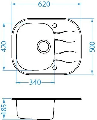 Кухонная мойка Alveus Wave 1102727 белый