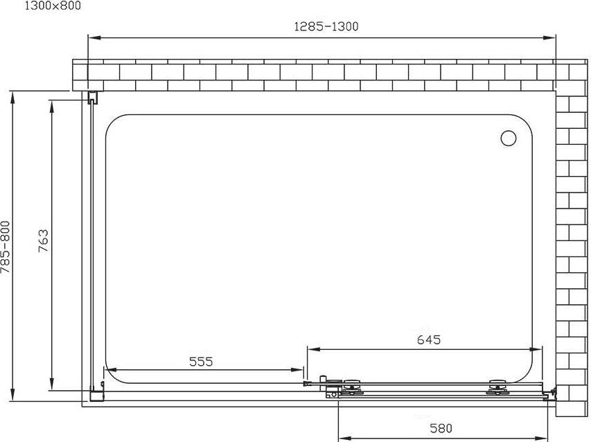 Душевой уголок Vincea Soft VSR-3SO8013CL, стекло прозрачное, хром