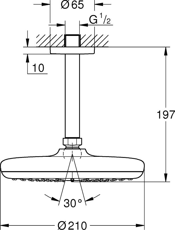 Верхний душ Grohe Tempesta 26414000