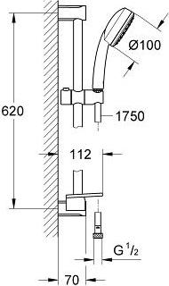 Душевой гарнитур Grohe New Tempesta Cosmopolitan 26083001