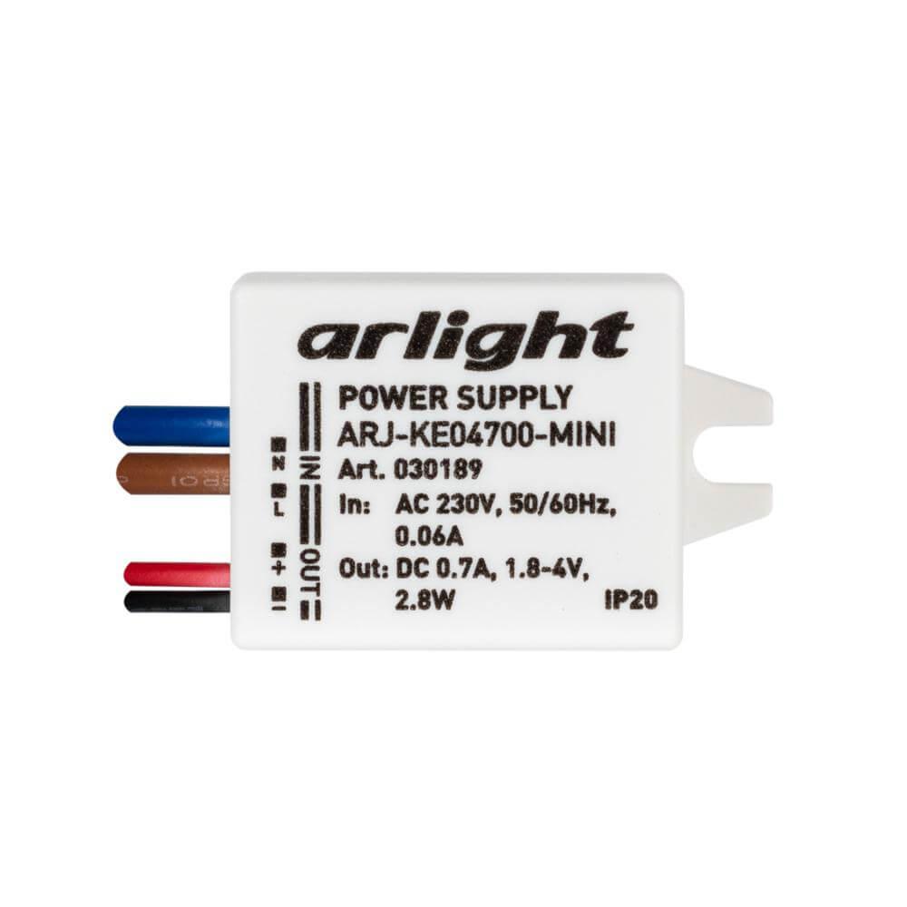 Драйвер Arlight ARJ-KE04700-Mini 1,8-4V 2,8W IP20 0,7A 030189