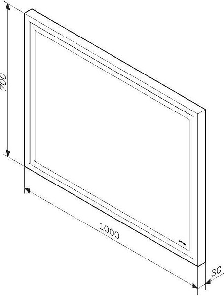 Зеркало 100 см с LED-подсветкой Am.Pm Gem M91AMOX1001WG серебристый