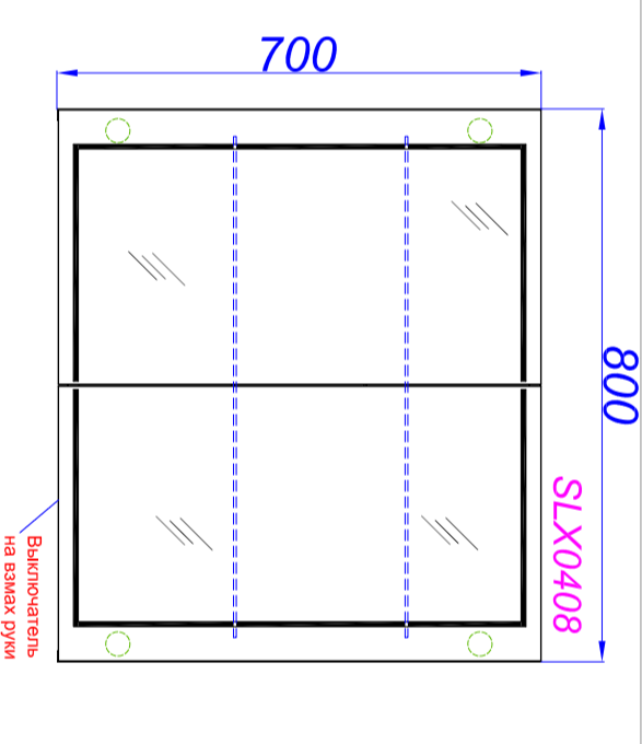 Зеркальный шкаф Aqwella Simplex 80 см SLX0408