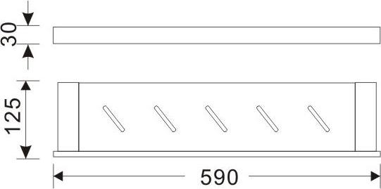 Полка Orans Accessories OLS-P7202, чёрный