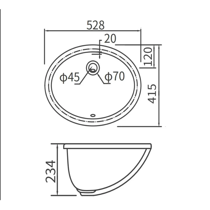 Раковина Arrow AP406E белый