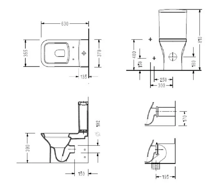 Напольный унитаз с функцией биде Serel Nita NT12BM 35.5 x 63 x 81 см сиденье, Soft Close, белый