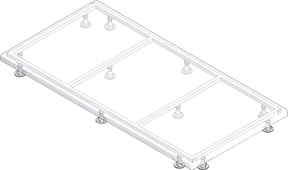Каркас для поддона Creto Etna 120x80 см 2-0003