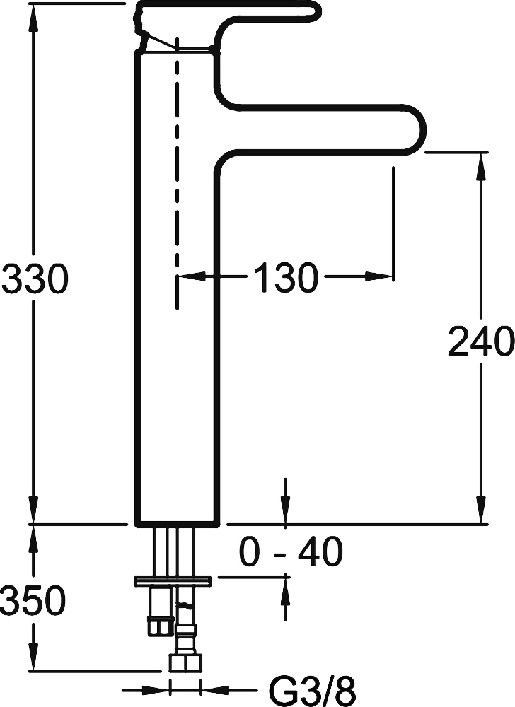 Смеситель для раковины Jacob Delafon Singulier E10861-CP