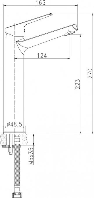 Смеситель для раковины Cersanit Flavis 63038, хром